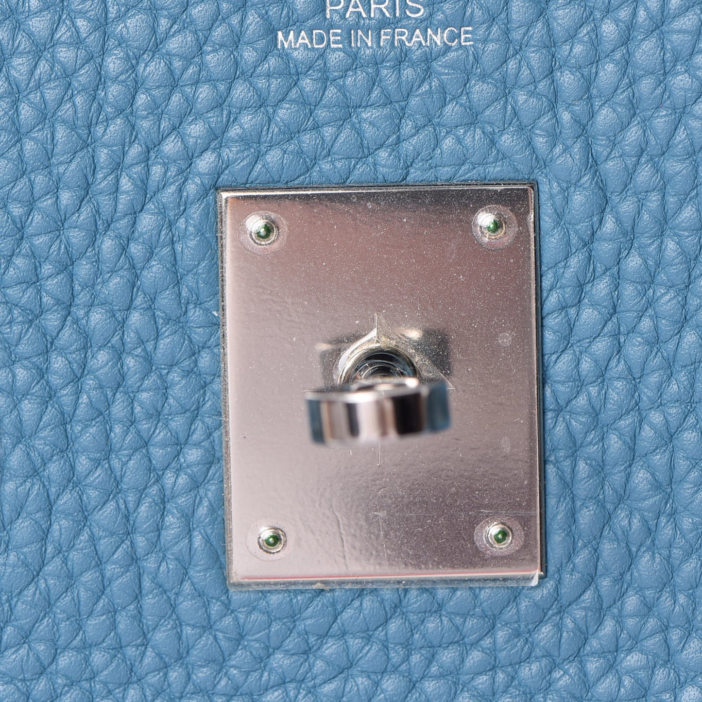 Taurillon Clemence Birkin 30 Blue Jean