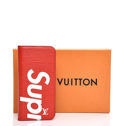 Louis Vuitton X SUPREME Epi iPhone 7 Plus Folio Case Red 7 of 7