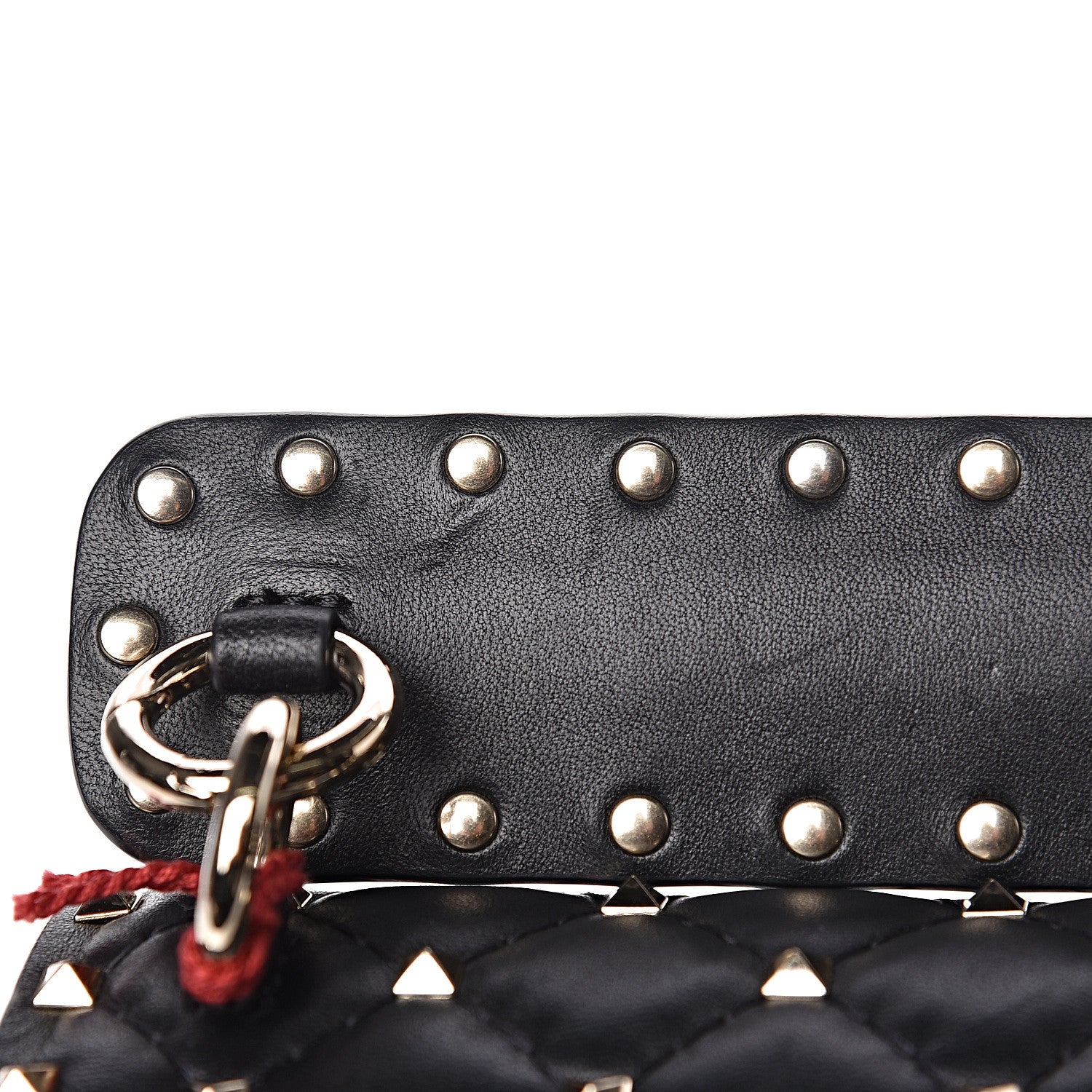 Valentino Garavani Lambskin VLTN Print Medium Rockstud Spike Shoulder Bag Black 13 of 16