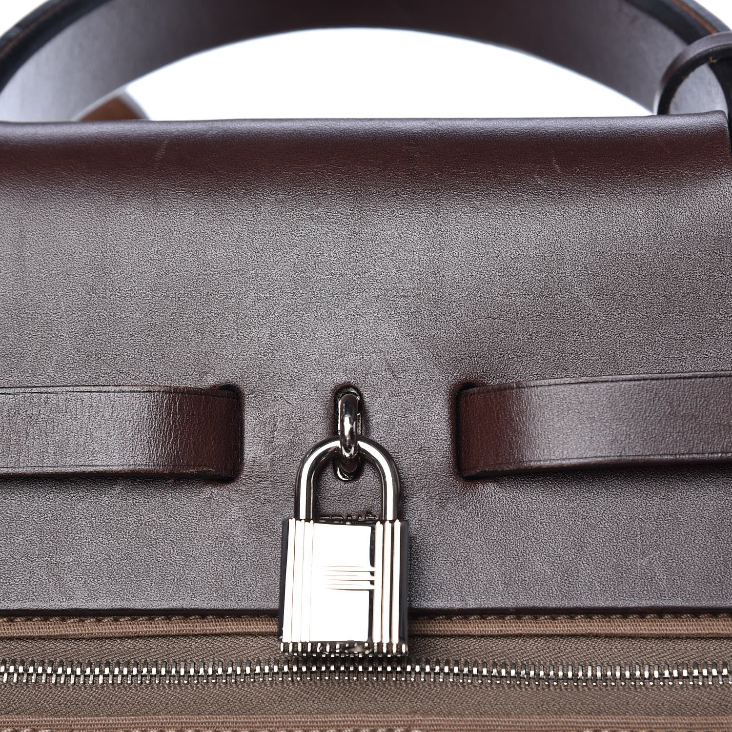 Hermes Toile Vache Hunter Herbag Zip 39 MM Etoupe Ebene 14 of 19