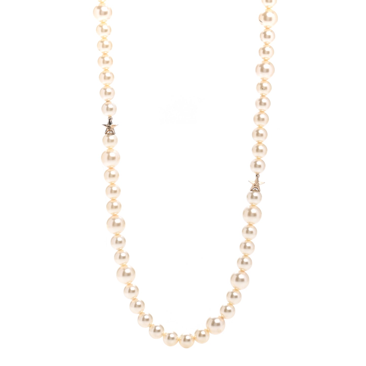 Pearl CC Star Necklace Light Gold