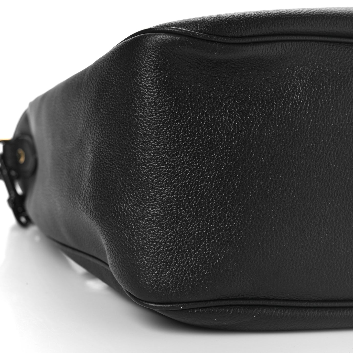 Grained Calfskin La Medusa Bucket Bag Black