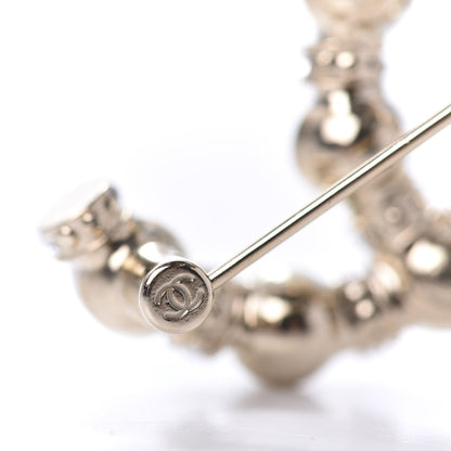 Chanel Pearl Crystal Nefertiti CC Brooch Gold 4 of 5