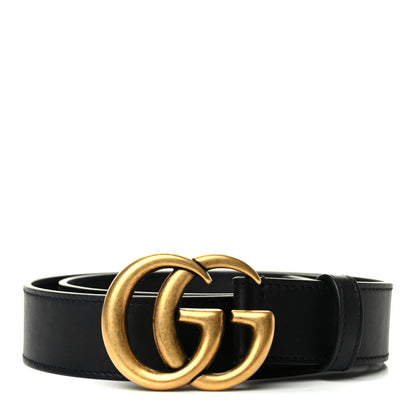 Gucci Calfskin Double G 30mm Belt 80 32 Black 1 of 5