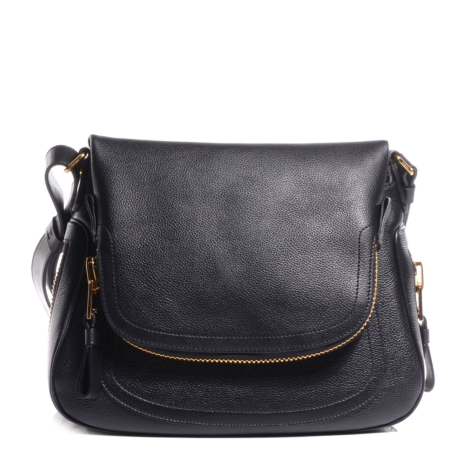 Tom Ford Grained Calfskin Medium Jennifer Crossbody Bag Black 1 of 7