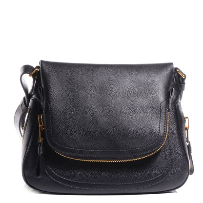 Tom Ford Grained Calfskin Medium Jennifer Crossbody Bag Black 1 of 7