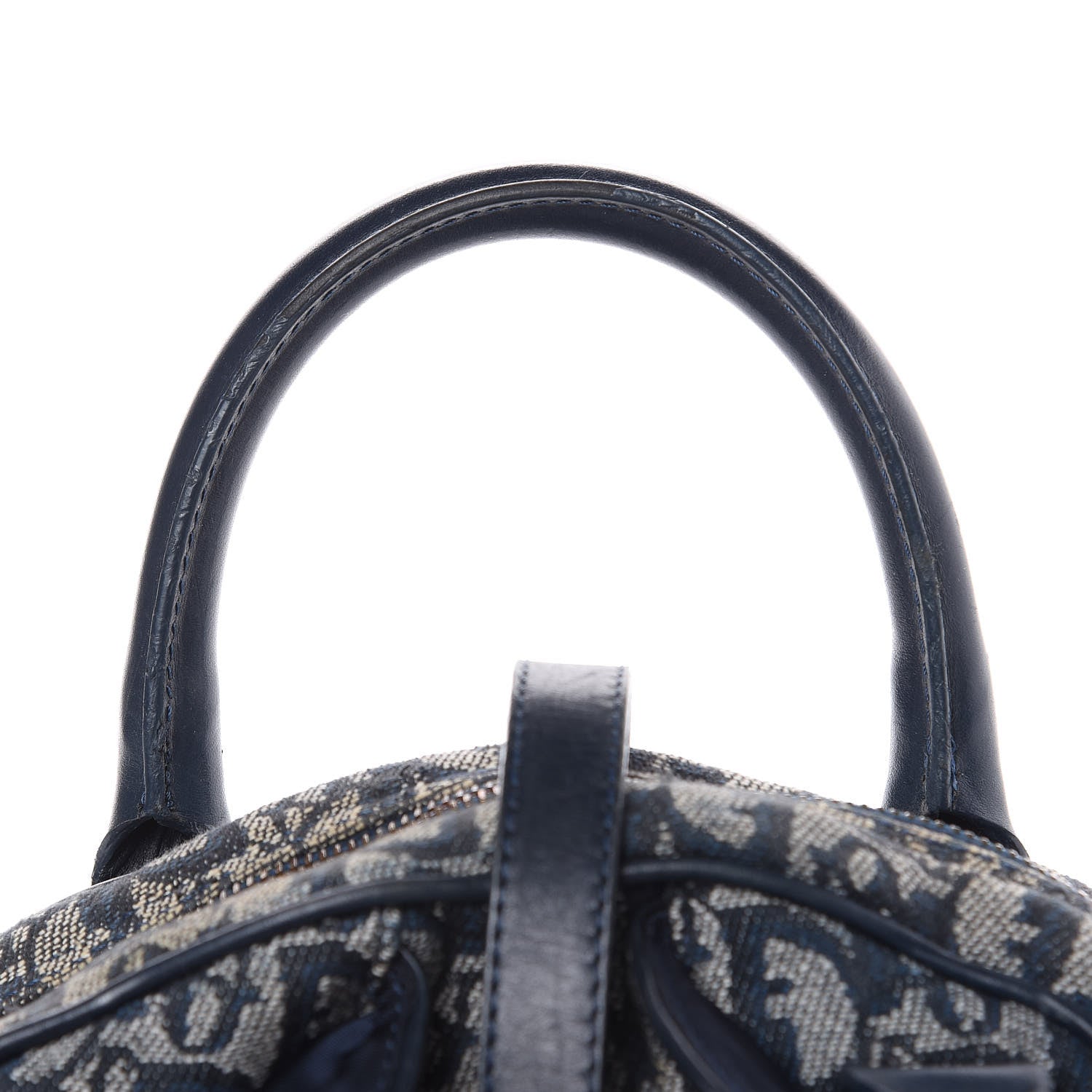 Christian Dior Monogram Mini Saddle Bowler Navy 12 of 15