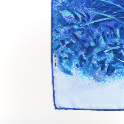 Hermes Silk Tigre Du Bengale Scarf 90 Bleu Dur Ciel Turquoise Bleu 4 of 4