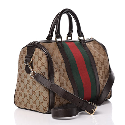 Gucci Monogram Vintage Web Medium Boston Dark Brown 3 of 24
