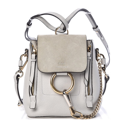 Chloe Suede Calfskin Mini Faye Backpack Airy Grey 1 of 10