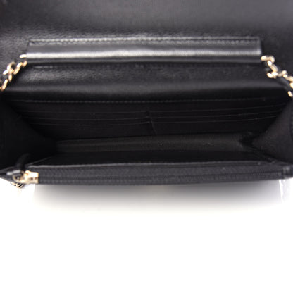 Chanel Caviar Quilted French New Wave Chain CC Wallet On Chain WOC Black 5 of 12