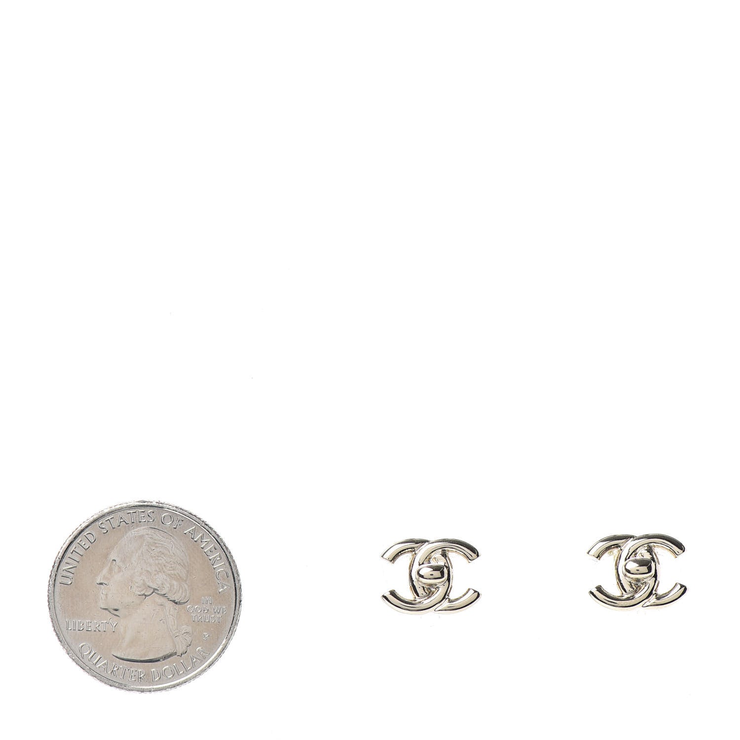 Chanel Metal CC Turnlock Earrings Gold 2 of 4