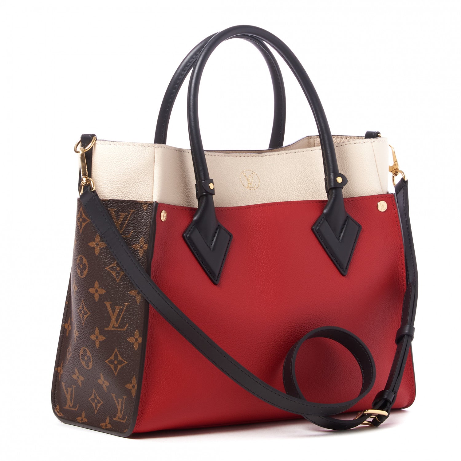 Louis Vuitton Calfskin Monogram On My Side Pirate Red 2 of 10