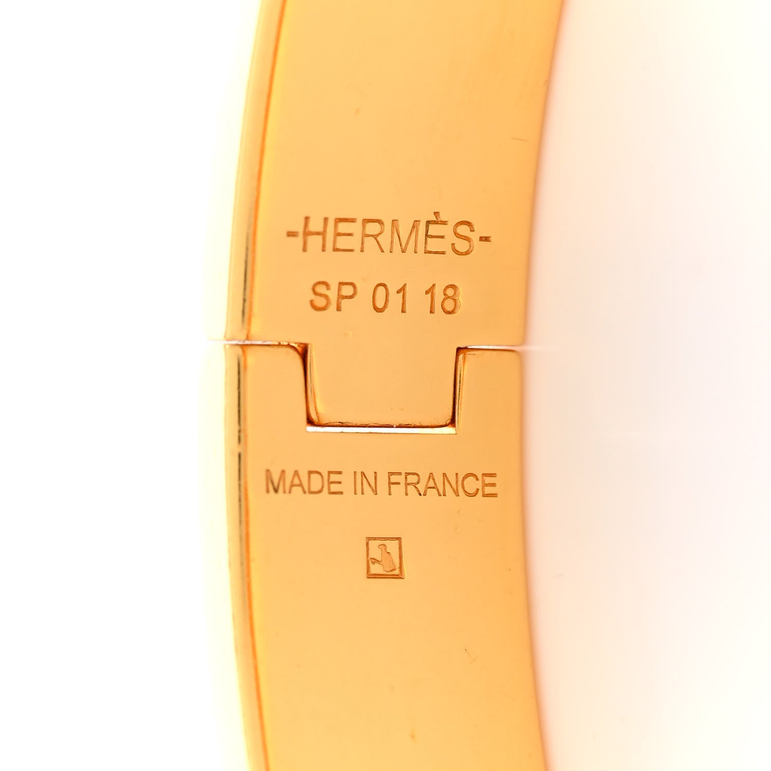 Hermes Enamel Narrow Clic Clac H Bracelet PM Marron Glace 4 of 5