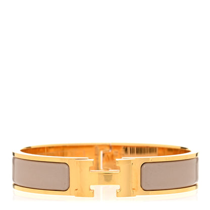 Hermes Enamel Narrow Clic Clac H Bracelet PM Marron Glace 1 of 5