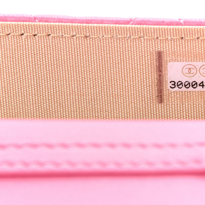 Chanel Lambskin Quilted Pearl Crush Clutch With Chain Pink 7 of 11