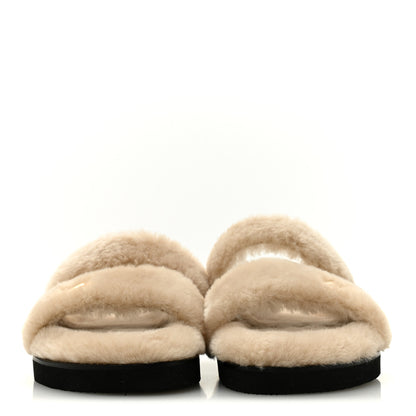 Louis Vuitton Shearling LV Sunset Flat Comfort Mule 40 Beige 3 of 10