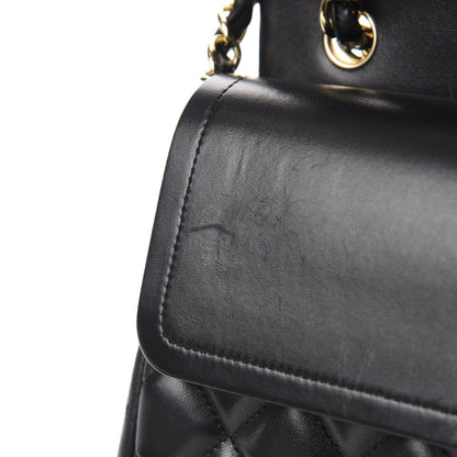Chanel Lambskin Quilted Jumbo Double Flap Black 10 of 14