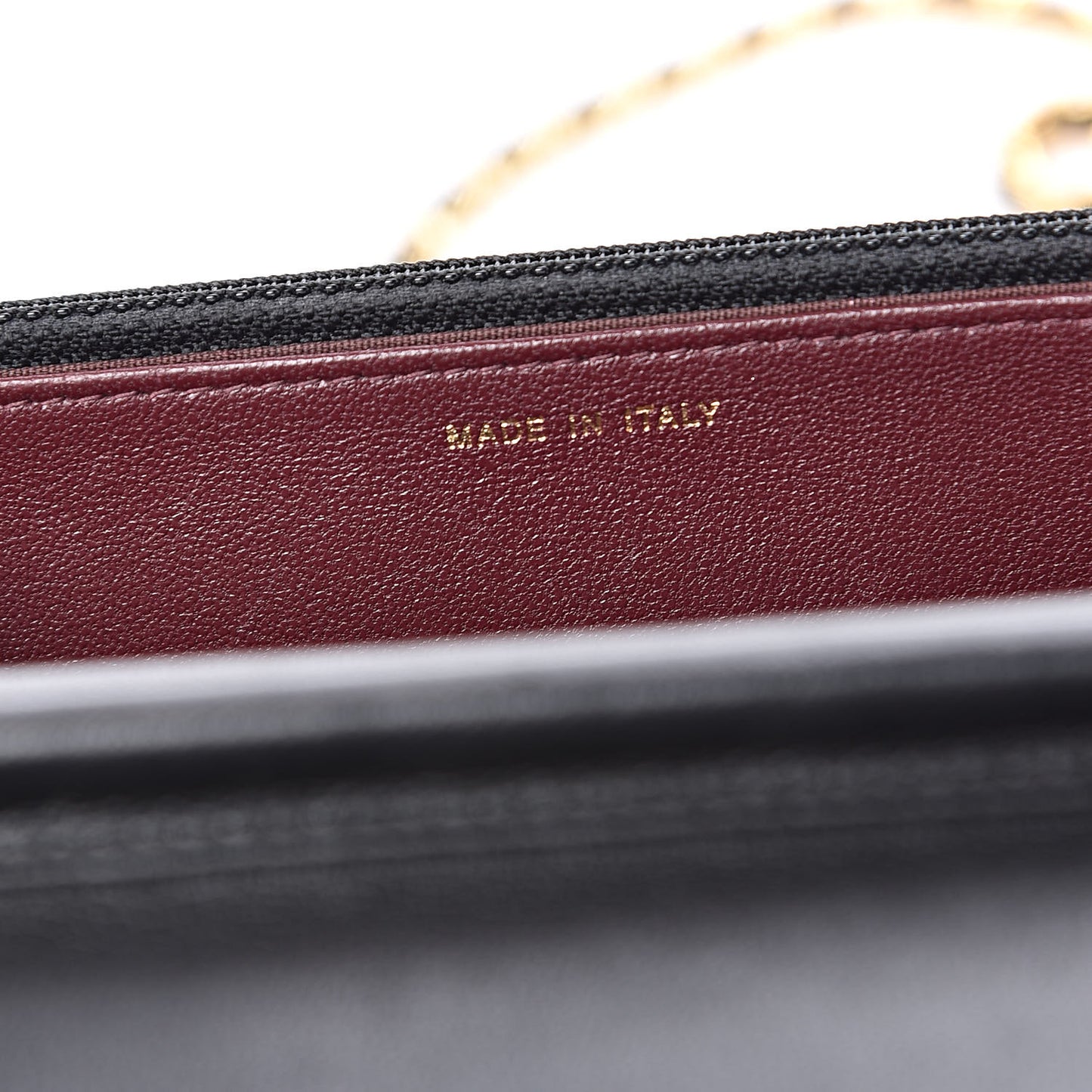 Sheepskin Quilted Mademoiselle Vintage Wallet On Chain WOC Black