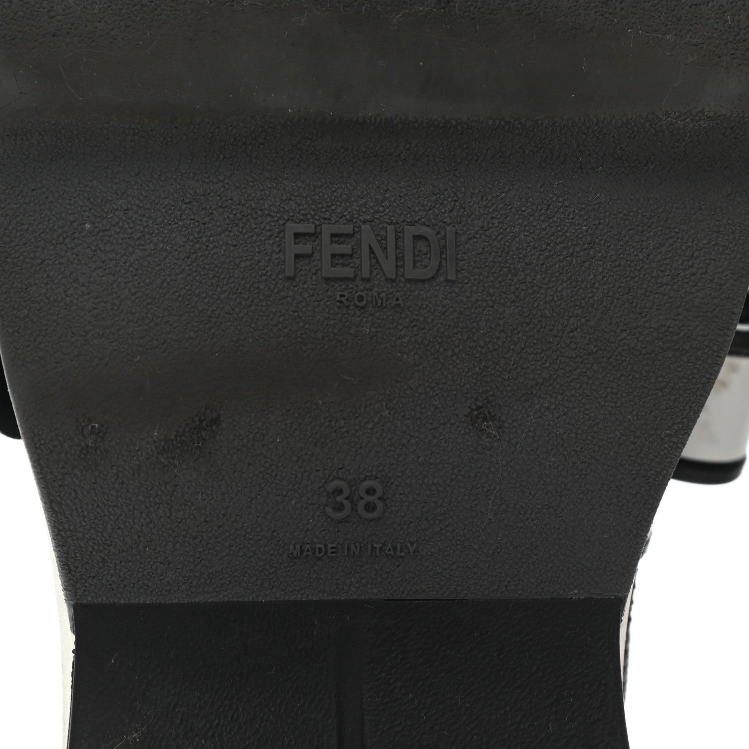 Fendi Stretch Yarn FF Stiff Band Rockoko Sneakers 38 Black White Tobacco 5 of 8
