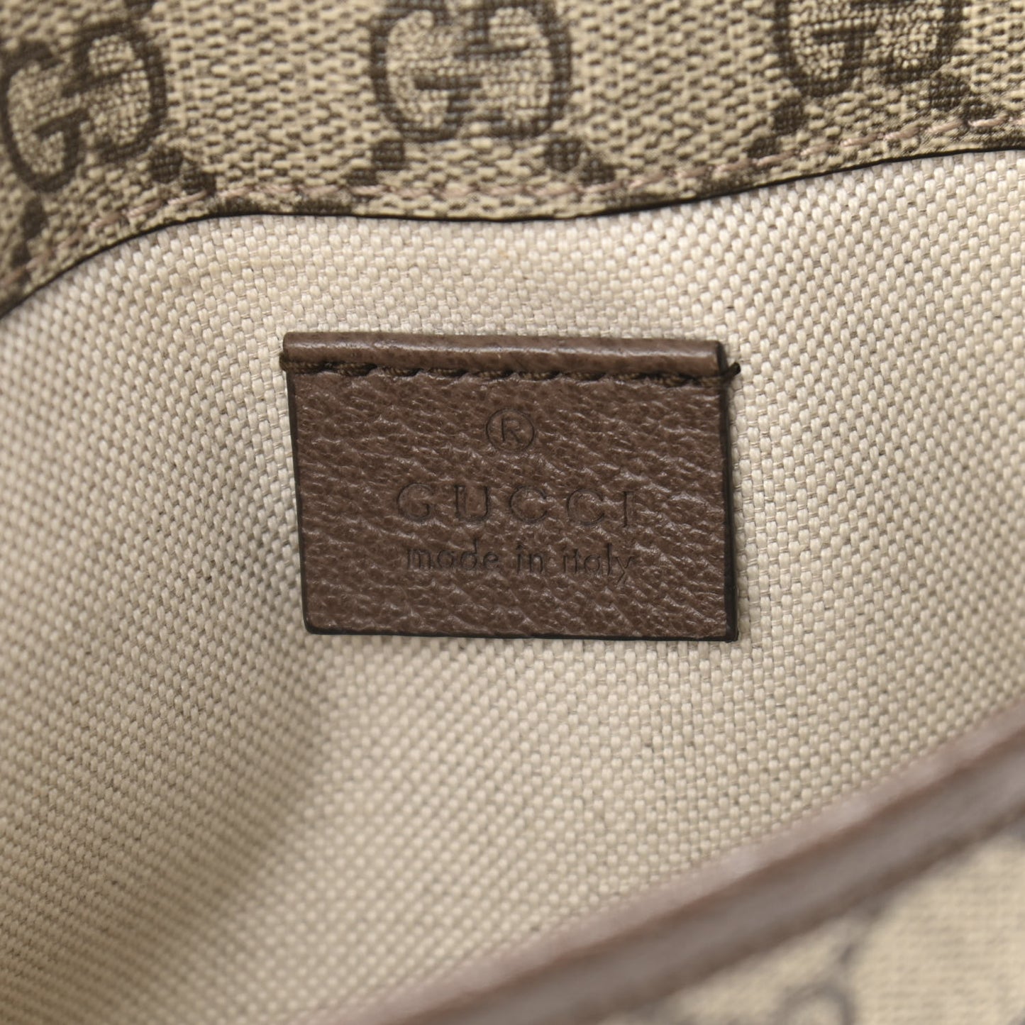 GG Supreme Monogram Neo Vintage Web Belt Bag Brown