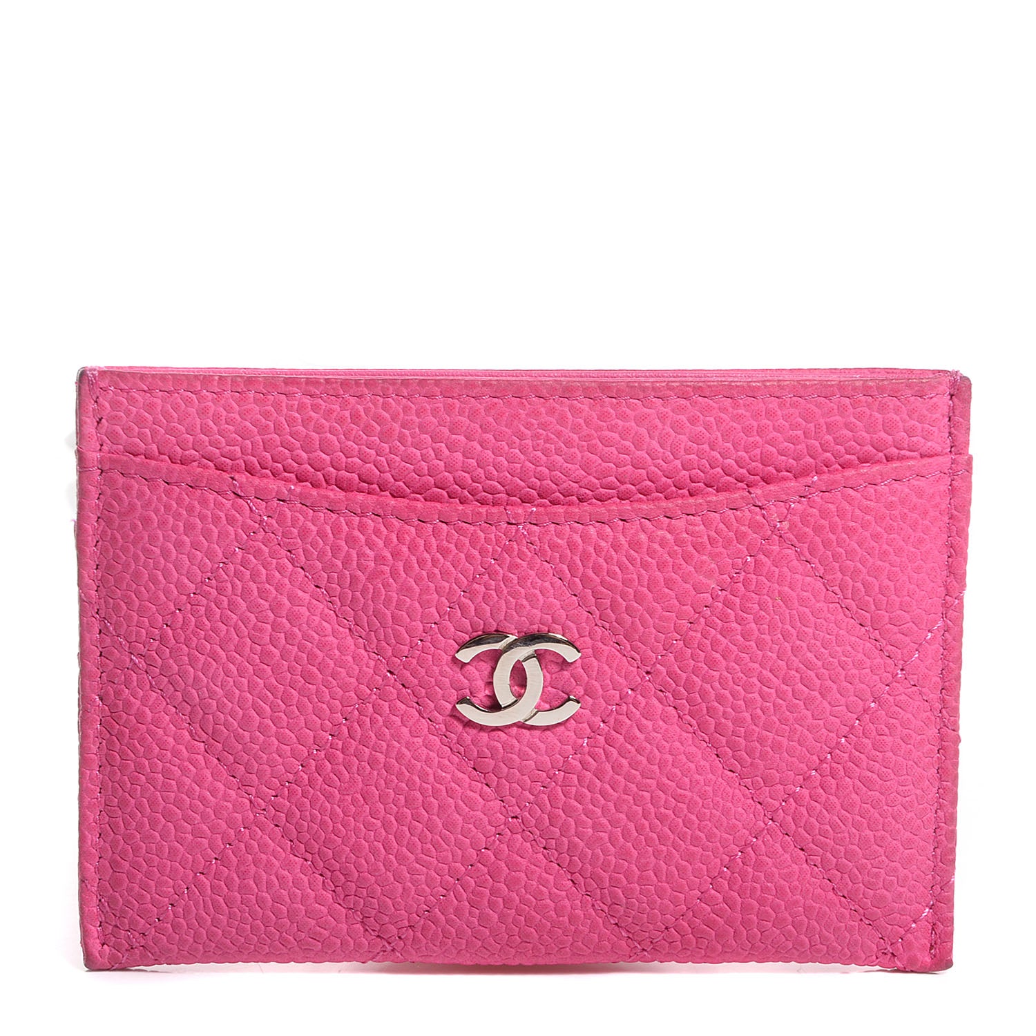 Chanel Iridescent Caviar Quilted Card Holder Pink 1 of 9