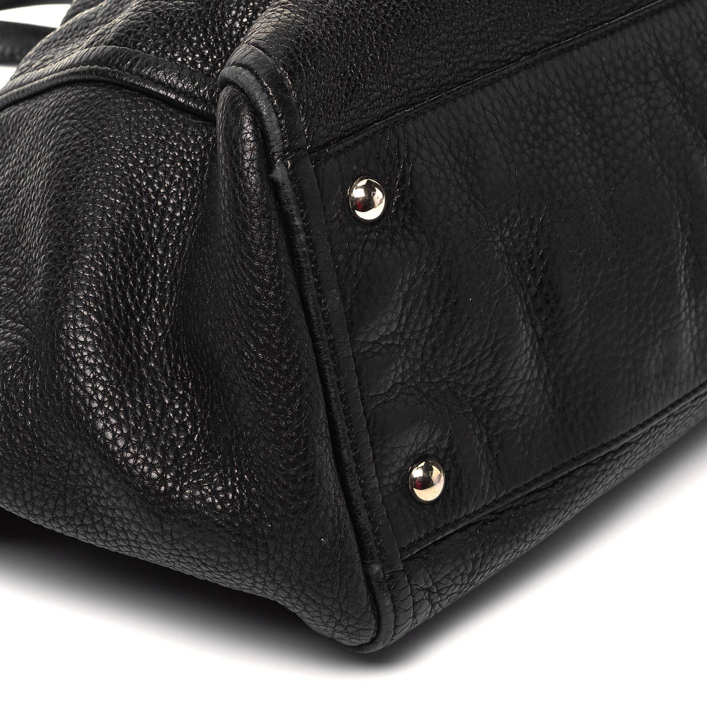 Pebbled Calfskin Medium Soho Shoulder Bag Black
