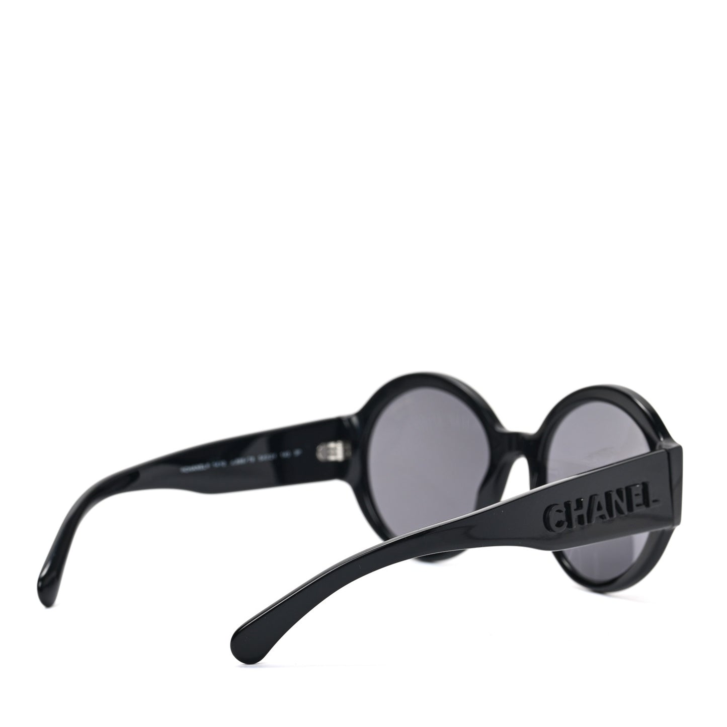 Acetate Polarized Round Sunglasses 5410 Black