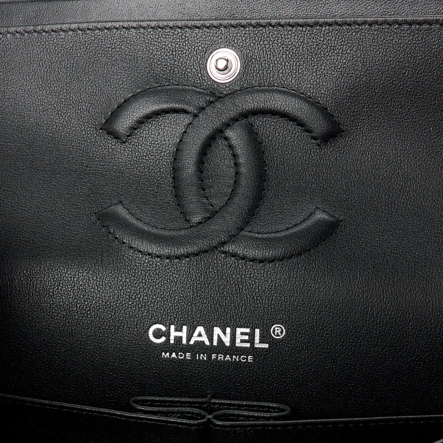 Chanel Lambskin Quilted Medium Double Flap So Black 6 of 15