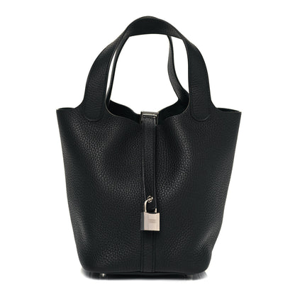 Hermes Taurillon Clemence Picotin Lock 18 PM Black 1 of 10