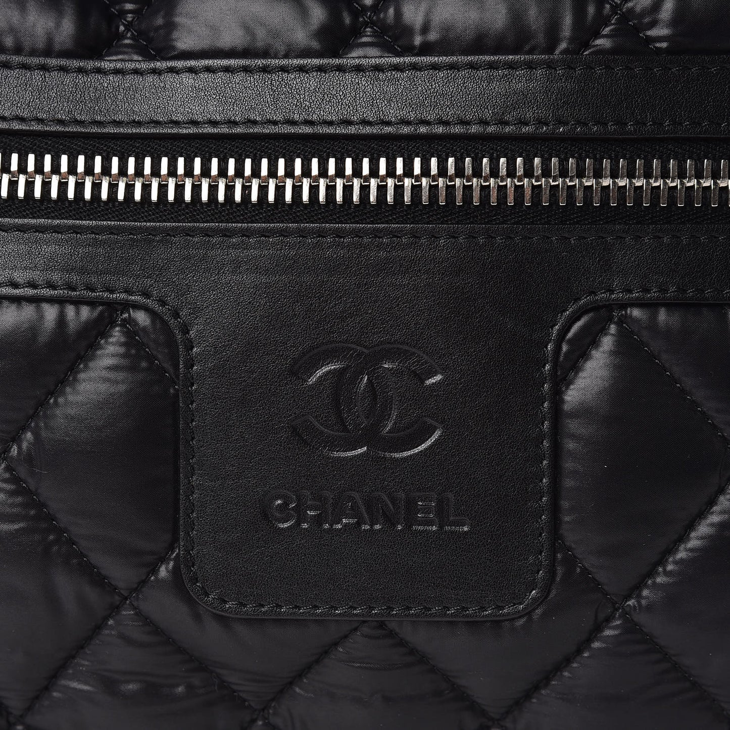 Nylon Quilted Coco Cocoon Backpack Black