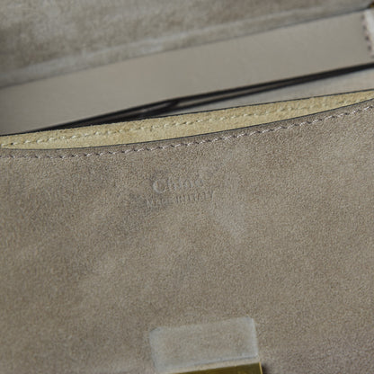 Chloe Suede Smooth Calfskin Drew Shoulder Bag Motty Grey 8 of 11