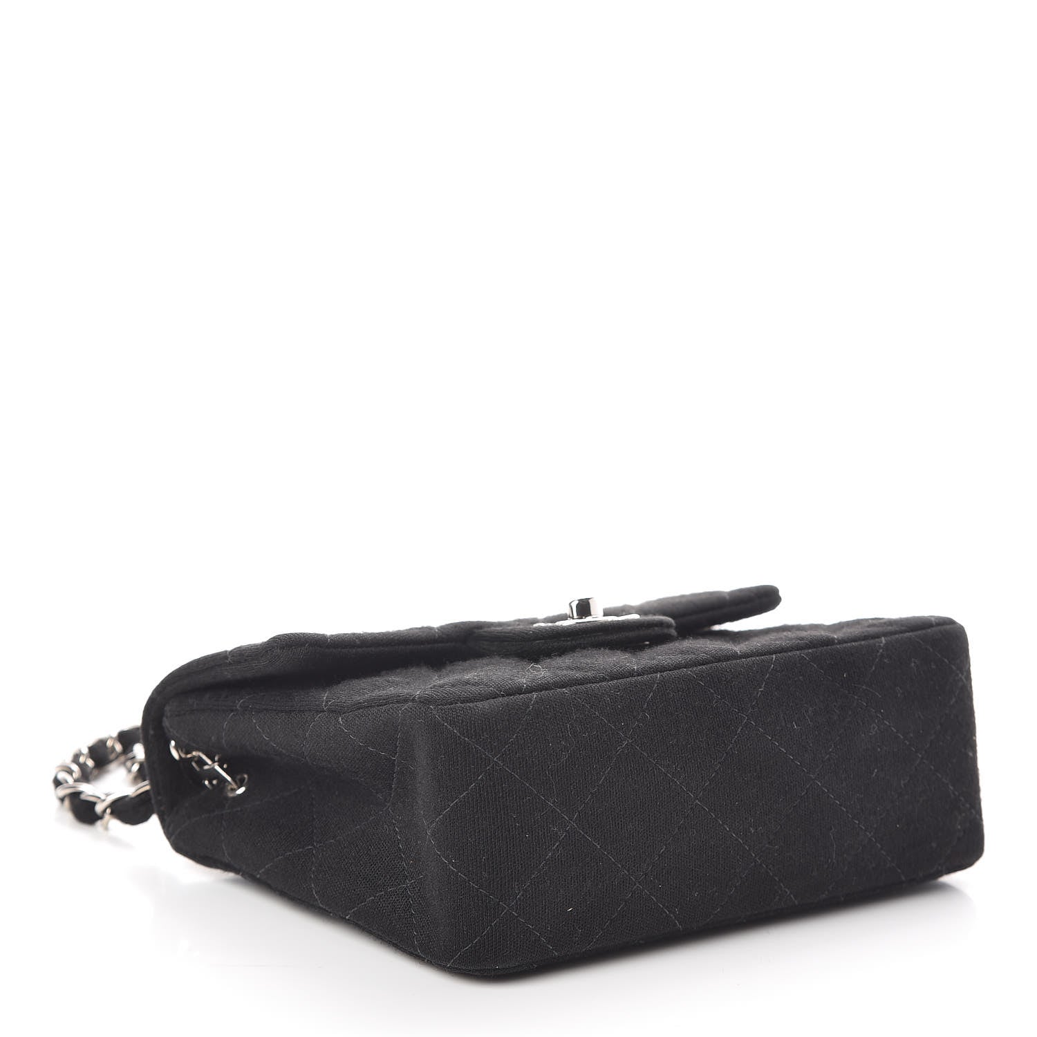 Chanel Jersey Quilted Mini Square Flap Black 4 of 9