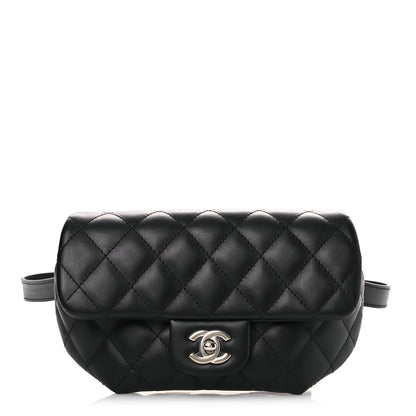 Chanel Calfskin Quilted CC Uniform Flap Belt Bag Black 1 of 14
