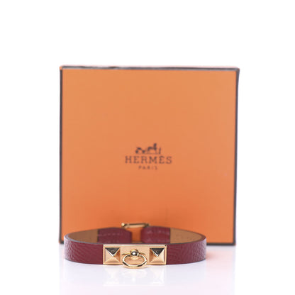 Hermes Epsom Micro Rivale Bracelet S Rouge Grenat 5 of 5