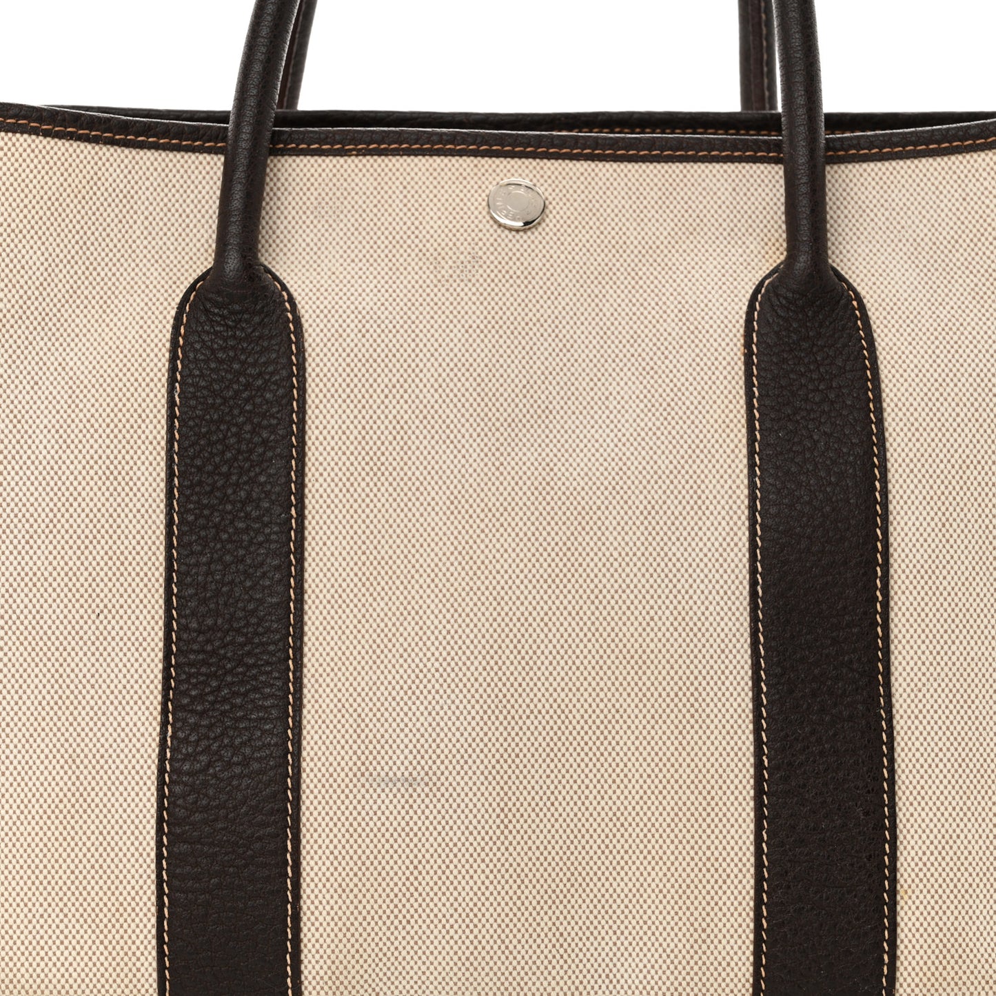 Buffle Skipper Toile Garden Party 36 MM Tote Marron Fonce