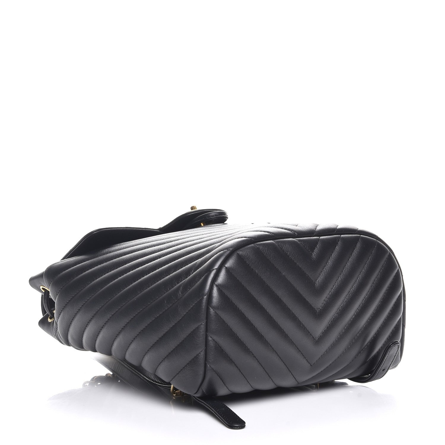 Chanel Calfskin Chevron Quilted Small Urban Spirit Backpack Black 4 of 9