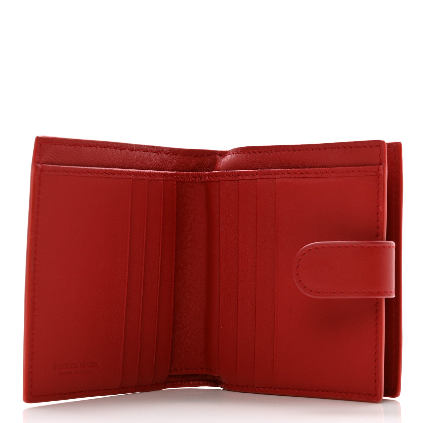 Nappa Intrecciato French Flap Wallet Red
