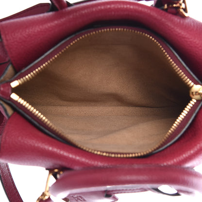 MCM Grained Calfskin Mini Milla Tote Burgundy 7 of 11