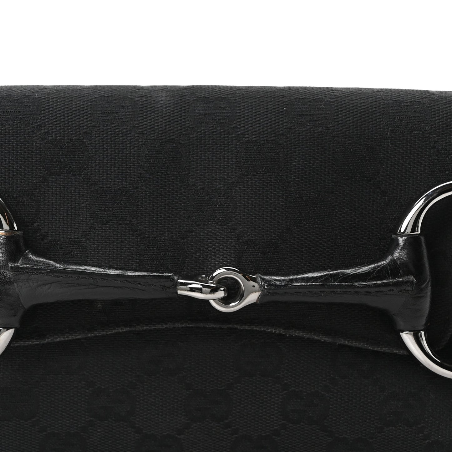 Monogram Horsebit Chain Clutch Black