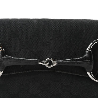 Gucci Monogram Horsebit Chain Clutch Black 8 of 10
