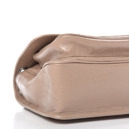 Saint Laurent Crinkled Calfskin Matelasse Monogram Medium Niki Chain Satchel Light Taupe 6 of 10
