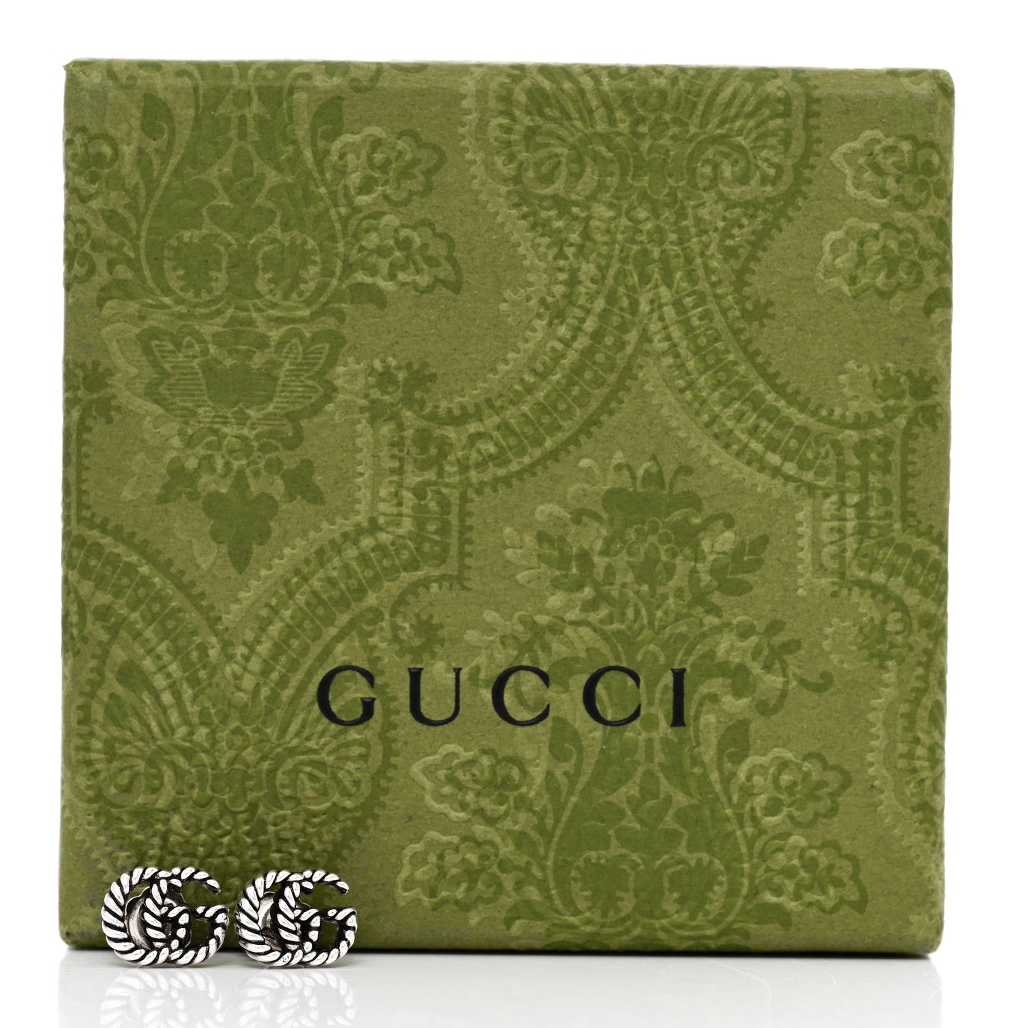 Gucci Sterling Silver Torchon Double G Earrings 5 of 5