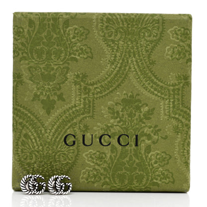 Gucci Sterling Silver Torchon Double G Earrings 5 of 5