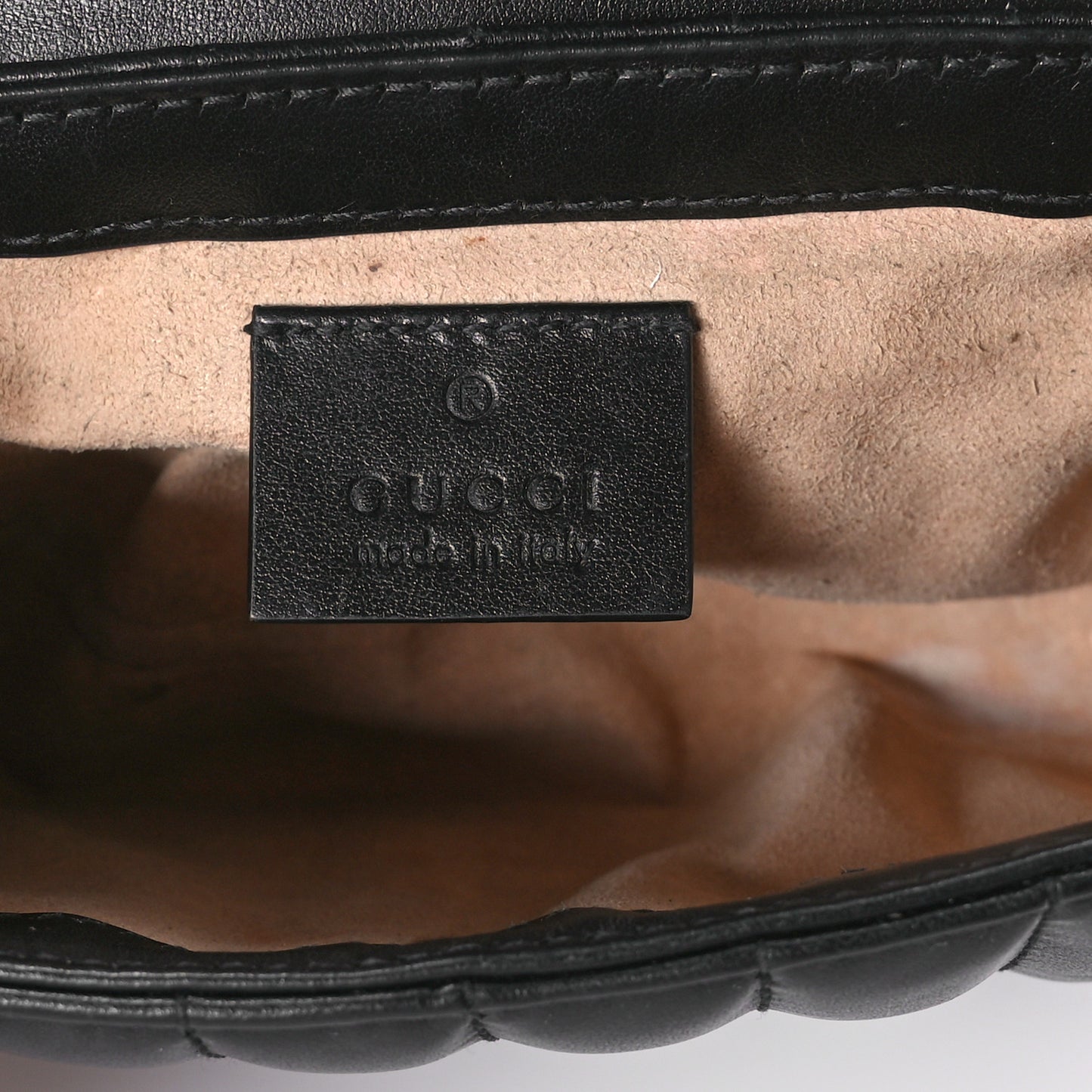 Calfskin Matelasse Aria Super Mini GG Marmont Shoulder Bag Black