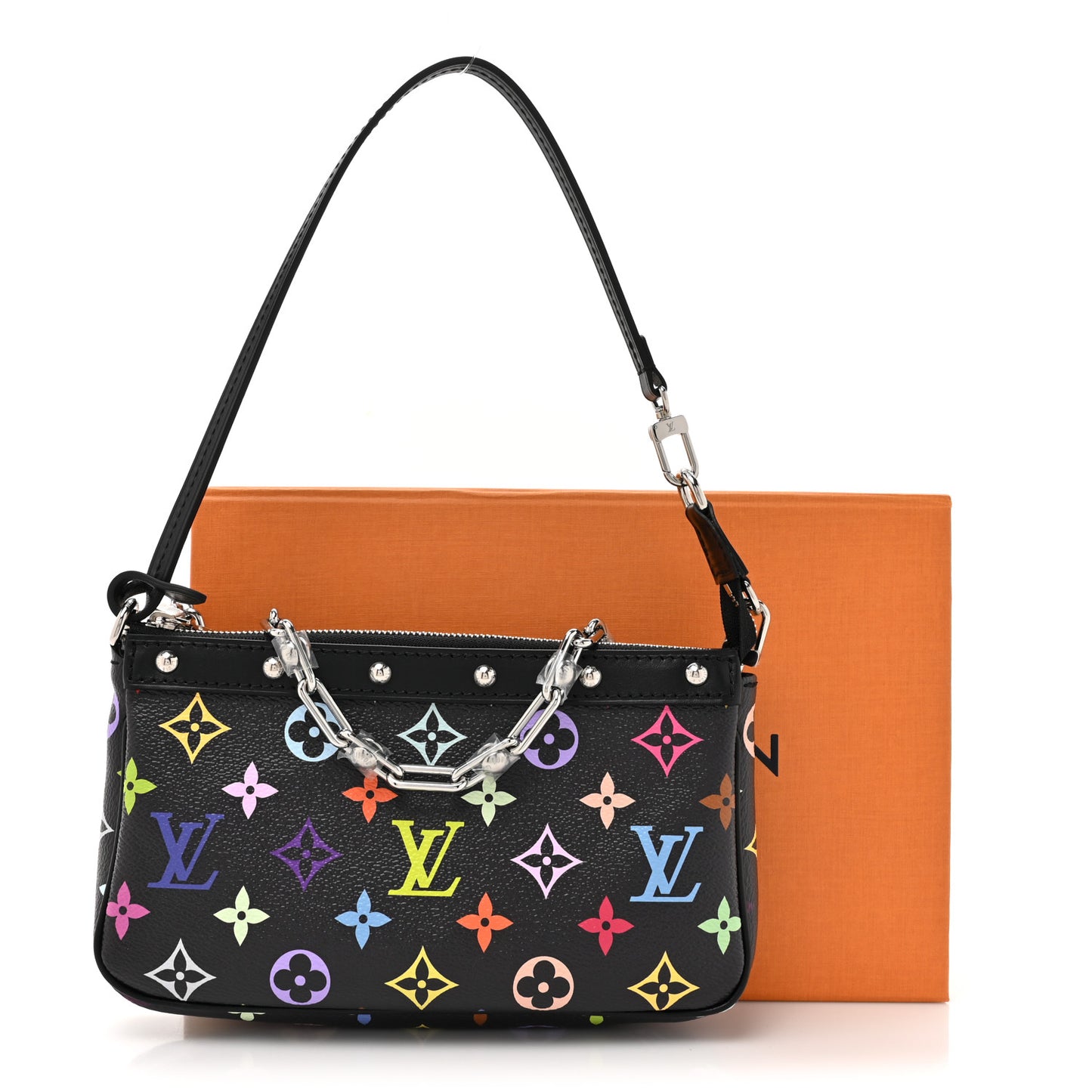 LV X TM Monogram Multicolor Pochette Accessories Black