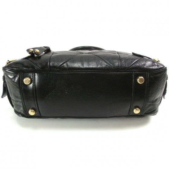 Leather Patchwork Elise Black