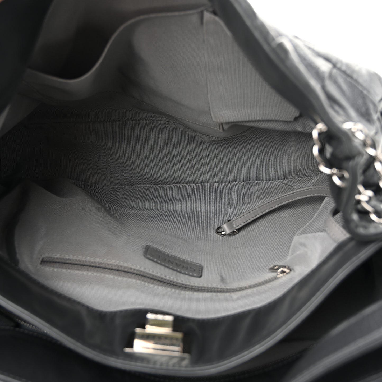 Lambskin Igloo Shoulder Bag Dark Grey
