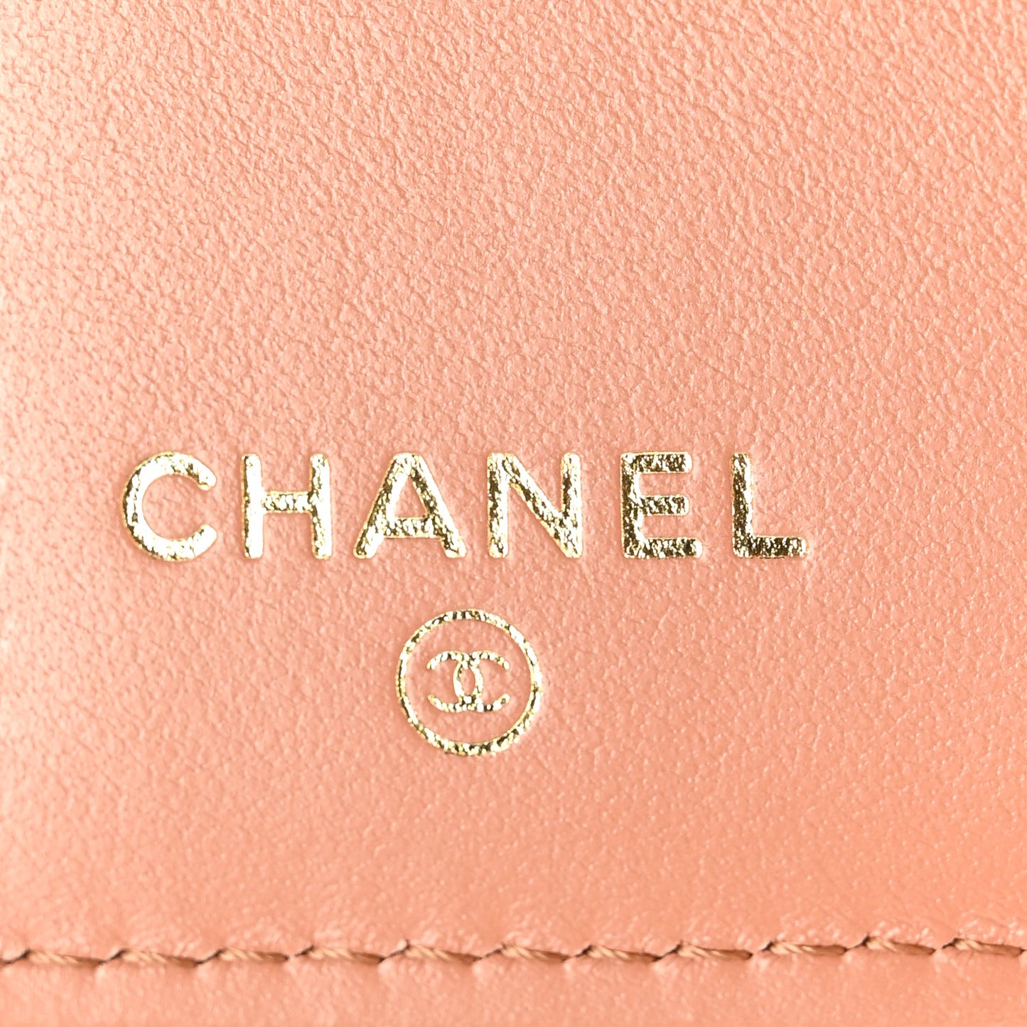 Goatskin Quilted Chanel 19 Small Flap Wallet Beige