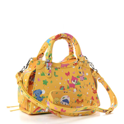 Balenciaga Calfskin Puppies and Friends Neo Classic Silver Hardware Mini City Puppies Yellow 3 of 8